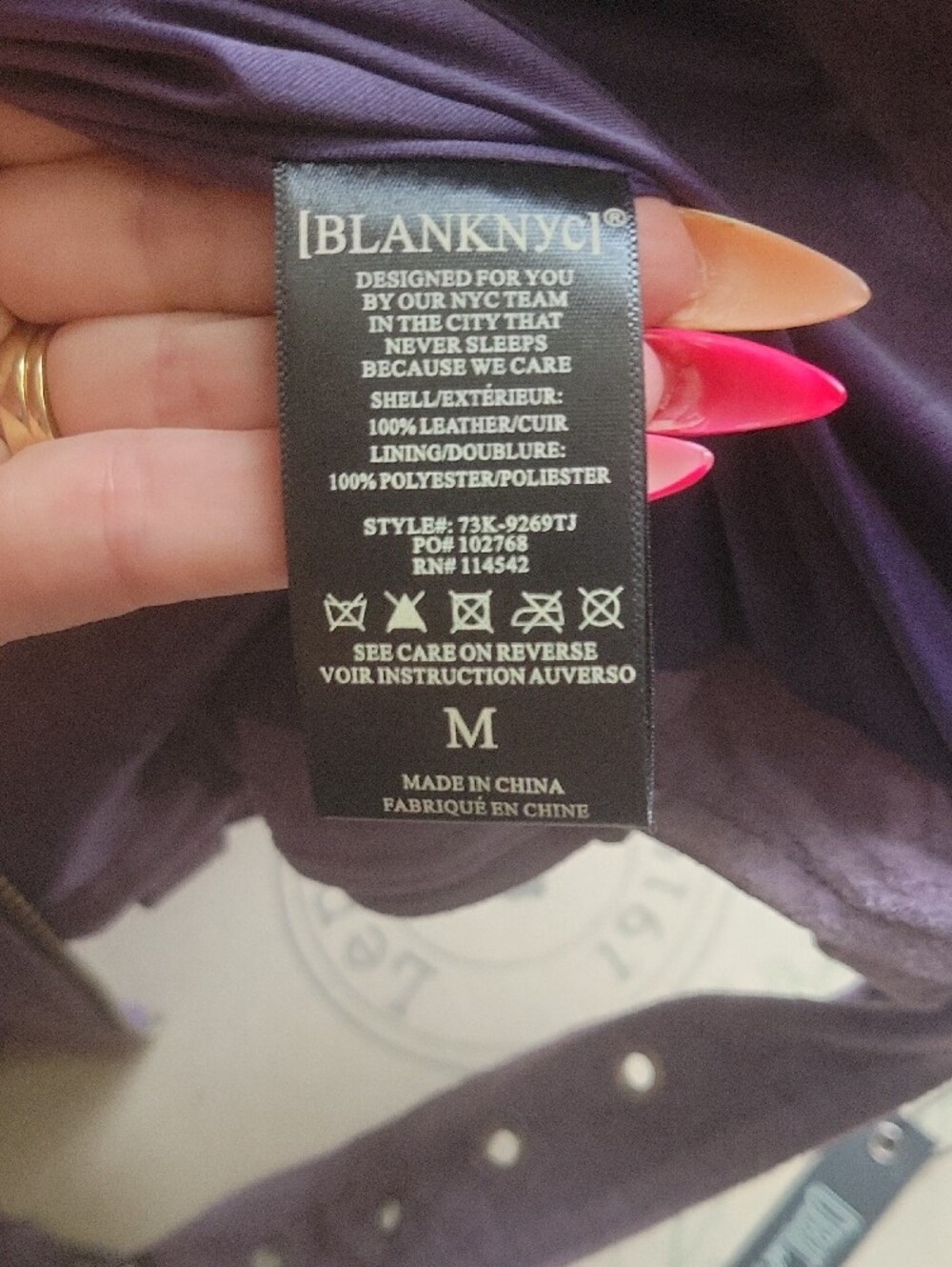 Blank NYC Lavender Suede Moto Jacket - Picture 4 of 5